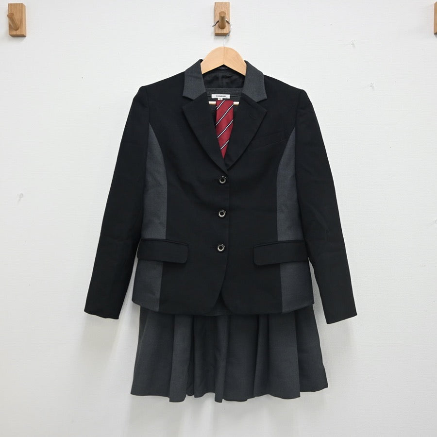 【中古】東京都 東京都立忍岡高等学校 女子制服 4点（ブレザー・ニット・スカート）sf002344