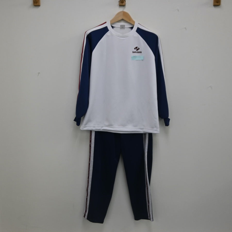 【中古】栃木県 作新学院高校 女子制服 2点（ジャージ 上・ジャージ 下）sf002351