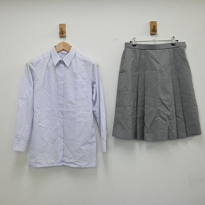 【中古】宮城県 名取市立閖上小中学校 女子制服 5点（ブレザー・シャツ・ベスト・スカート）sf002354
