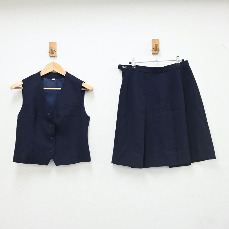 【中古】滋賀県 草津東高校 女子制服 4点（ブレザー・ベスト・スカート）sf002361