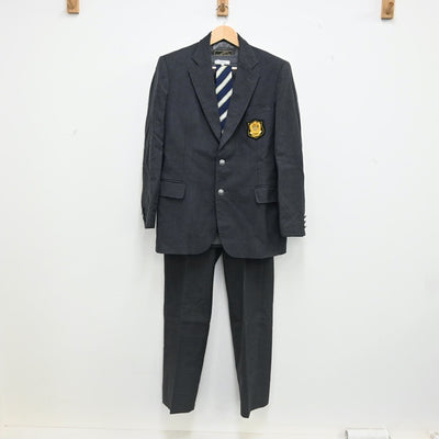 【中古】東京都 北区桜丘高等学校 男子制服 5点（ブレザー・ニット・ズボン）sf002366