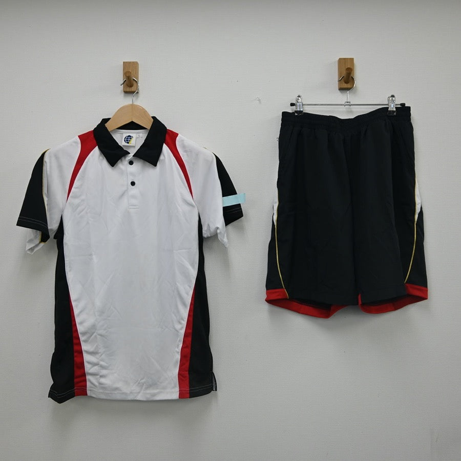 【中古】東京都 北区桜丘高等学校　テニス部ユニフォーム 男子制服 4点（  部活ユニフォーム 上下・部活ユニフォーム 下）sf002367