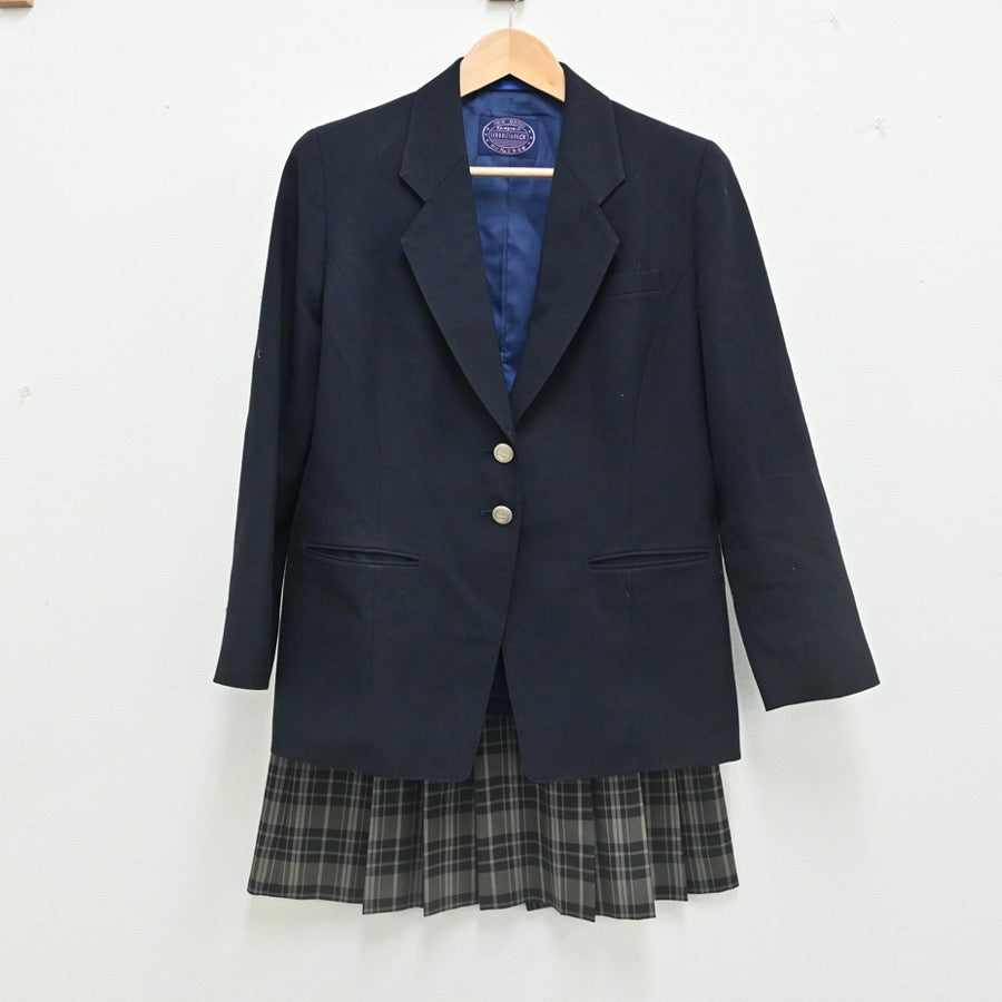 【中古】北海道 池上学院高等学校 女子制服 2点（ブレザー・スカート）sf002376