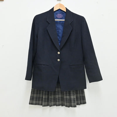 【中古】北海道 池上学院高等学校 女子制服 2点（ブレザー・スカート）sf002376