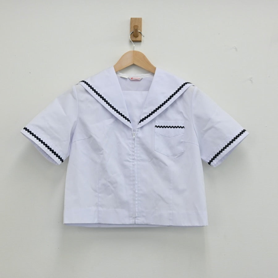 【中古】北海道 深堀中学校 女子制服 4点（セーラー服・セーラー服・スカート）sf002408