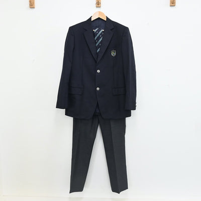 【中古】東京都 芝浦工業大学付属高校 男子制服 4点（ブレザー・ニット・ズボン）sf002423