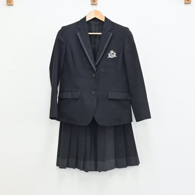 【中古】福岡県 大和青藍高等学校 女子制服 3点（ブレザー・ニットベスト・スカート）sf002426
