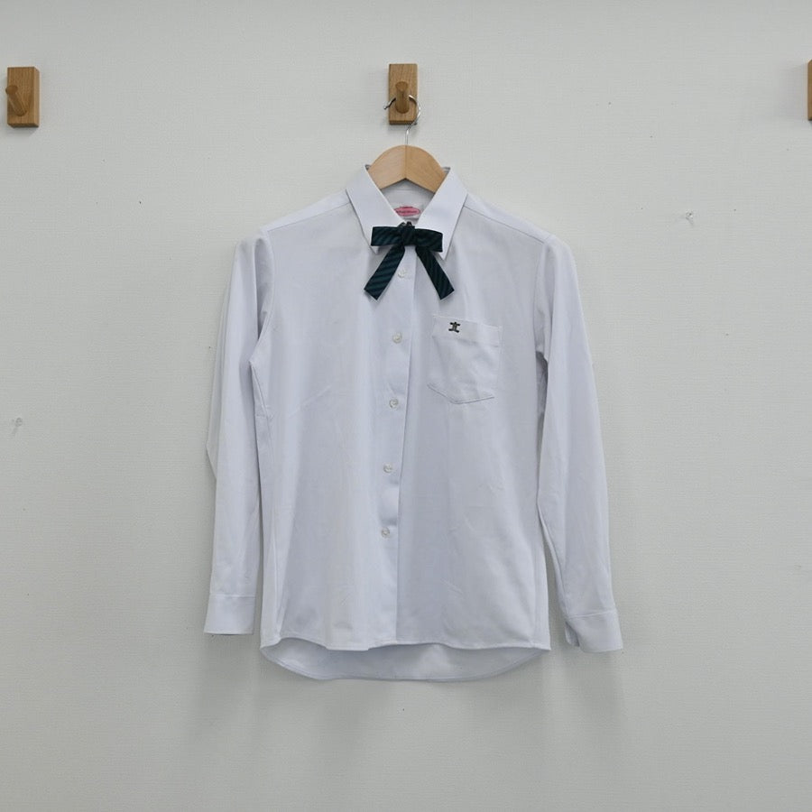 【中古】滋賀県 大津商業高等学校 女子制服 3点（シャツ・ニット）sf002431