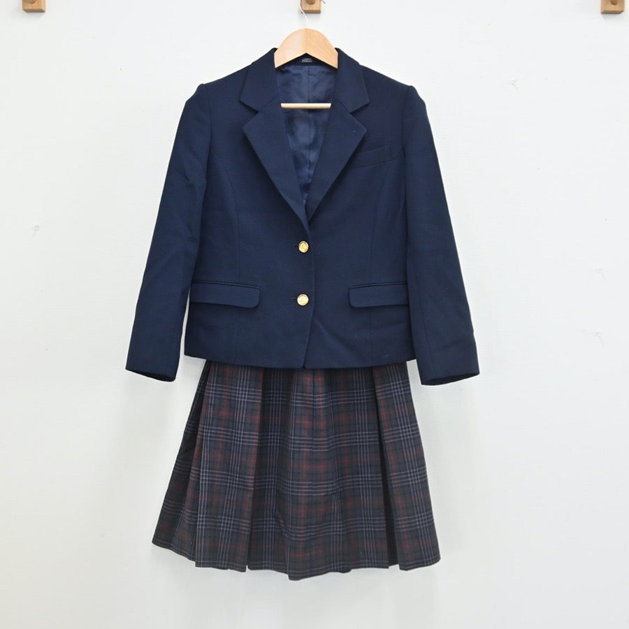 【中古】北海道 藤野中学校 女子制服 3点（ブレザー・ベスト・スカート）sf002433
