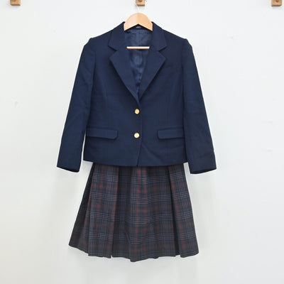 【中古】北海道 藤野中学校 女子制服 3点（ブレザー・ベスト・スカート）sf002433