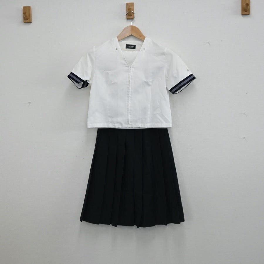 【中古】東京都 武蔵野大学高等学校 女子制服 2点（セーラー服・スカート）sf002444