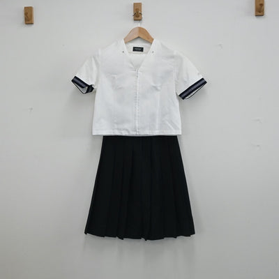 【中古】東京都 武蔵野大学高等学校 女子制服 2点（セーラー服・スカート）sf002444