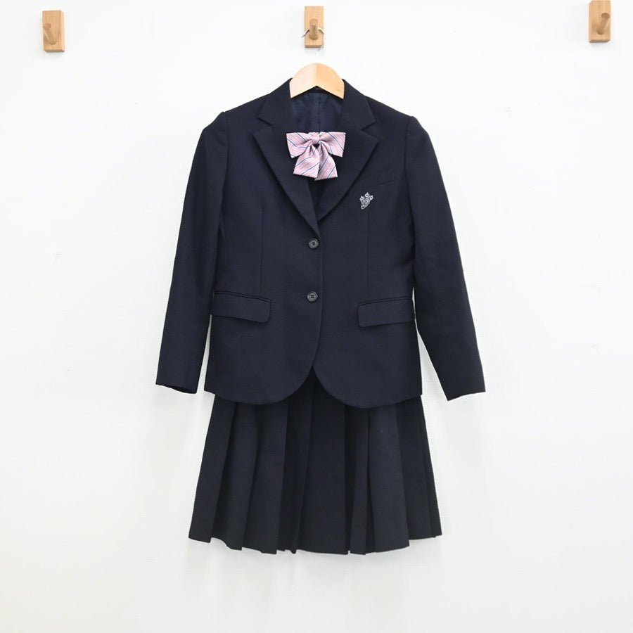【中古】京都府 京都西山高校 女子制服 3点（ブレザー・スカート）sf002458