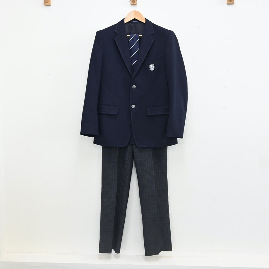 【中古】北海道 東海大学付属札幌高等学校 男子制服 5点（ブレザー・シャツ・シャツ・ズボン）sf002461