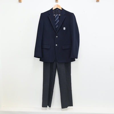 【中古】北海道 東海大学付属札幌高等学校 男子制服 5点（ブレザー・シャツ・シャツ・ズボン）sf002461