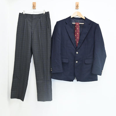 【中古】東京都 科学技術学園高等学校 男子制服 4点（ブレザー・ズボン）sf002497
