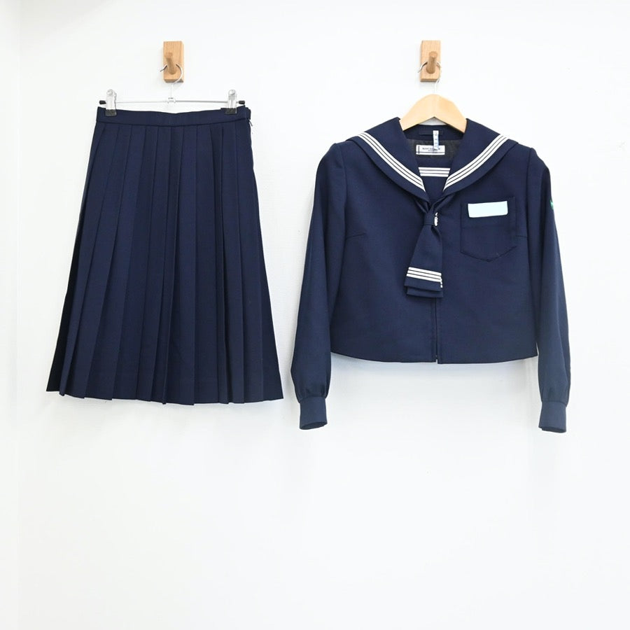 中古制服】大分県 大分市立鶴崎中学校 女子制服 2点（セーラー服