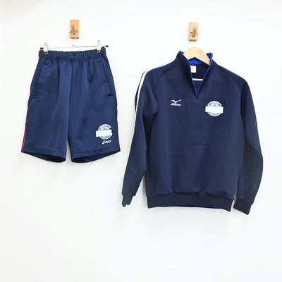 【中古】大分県 大分県立鶴崎工業高等学校 女子制服 2点（ジャージ 上・体操服 下）sf002505