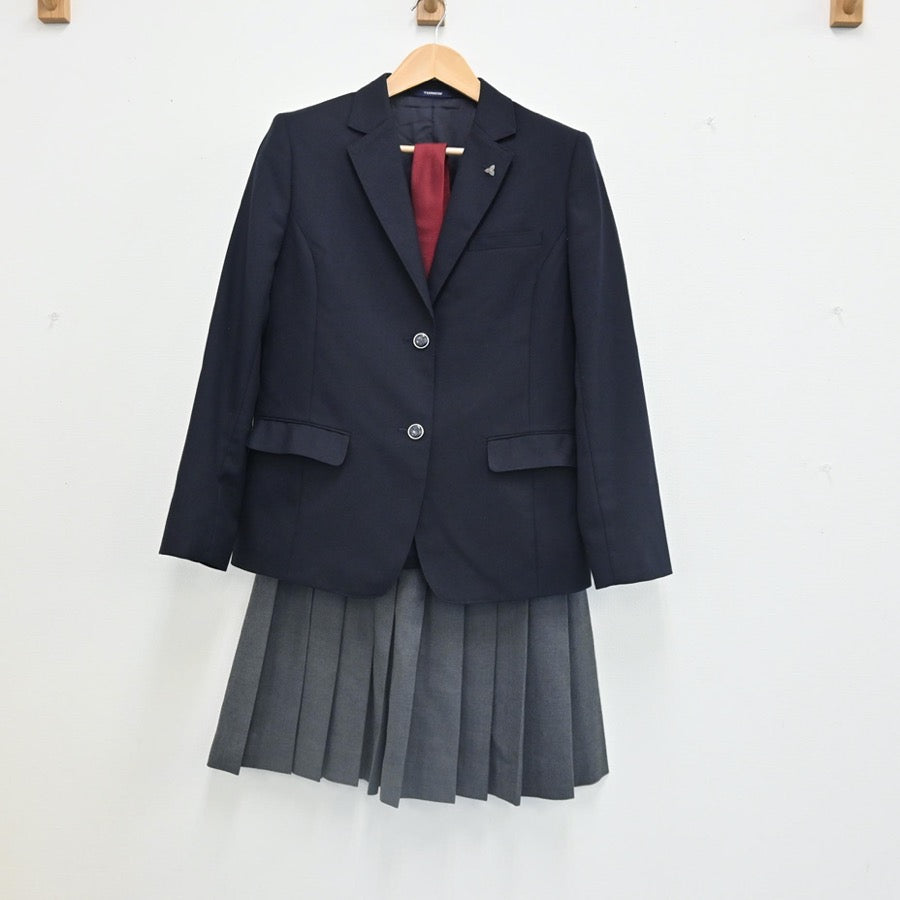 【中古】熊本県 鎮西高等学校 女子制服 7点（ブレザー・ベスト・スカート・スカート）sf002515