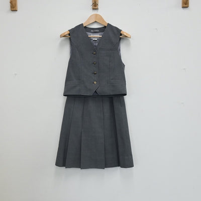 【中古】北海道 札幌市立北野中学校 女子制服 2点（ベスト・スカート）sf002528