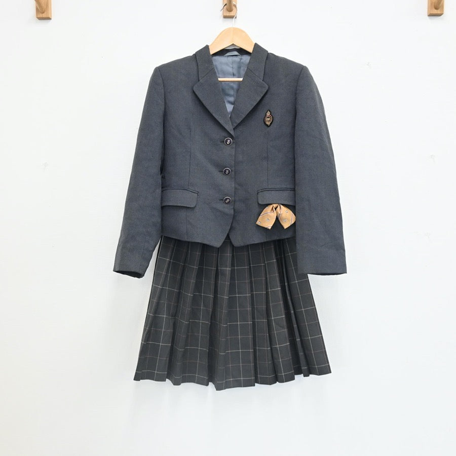 【中古】北海道 北海道恵庭南高等学校 女子制服 3点（ブレザー・スカート）sf002530
