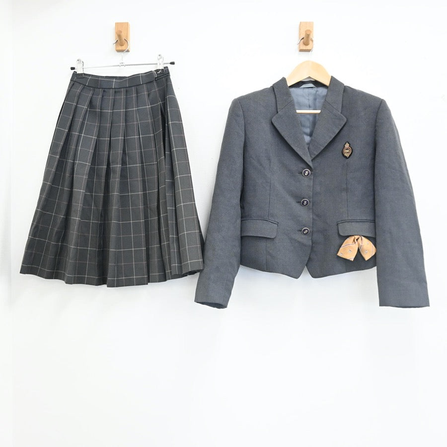 【中古】北海道 北海道恵庭南高等学校 女子制服 3点（ブレザー・スカート）sf002530