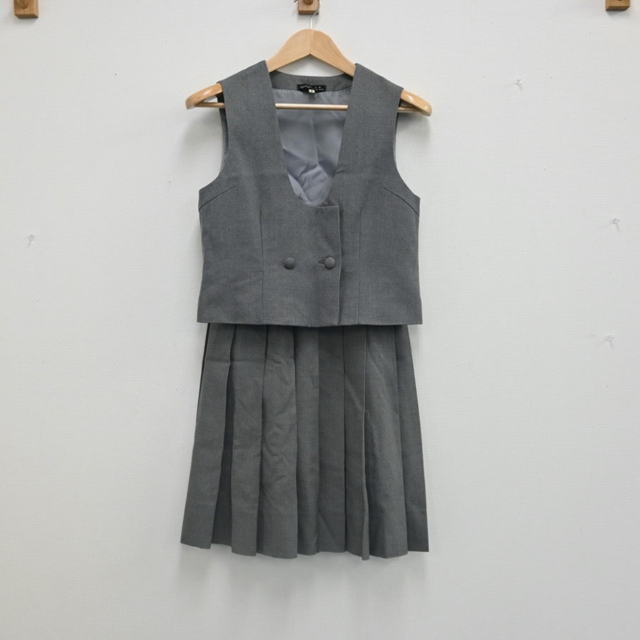 【中古】宮崎県 宮崎大学教育学部附属中学校 女子制服 3点（ベスト・スカート・スカート）sf002550
