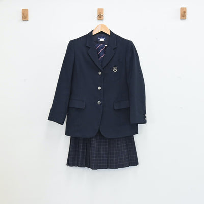 【中古】千葉県 四街道北高等学校 女子制服 4点（ブレザー・スカート）sf002588