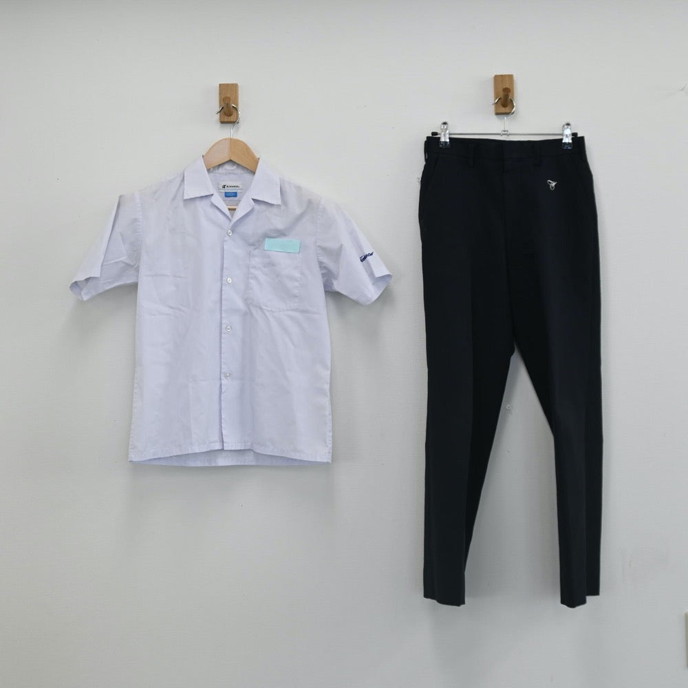 【中古】福岡県 高生中学校 男子制服 2点（シャツ・ズボン）sf002599