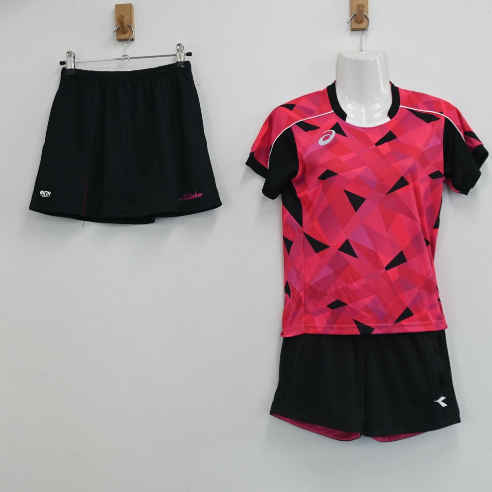 【中古】山梨県 城南中学校　卓球部ユニフォーム 女子制服 3点（ 部活ユニフォーム 上下・部活ユニフォーム 下）sf002661