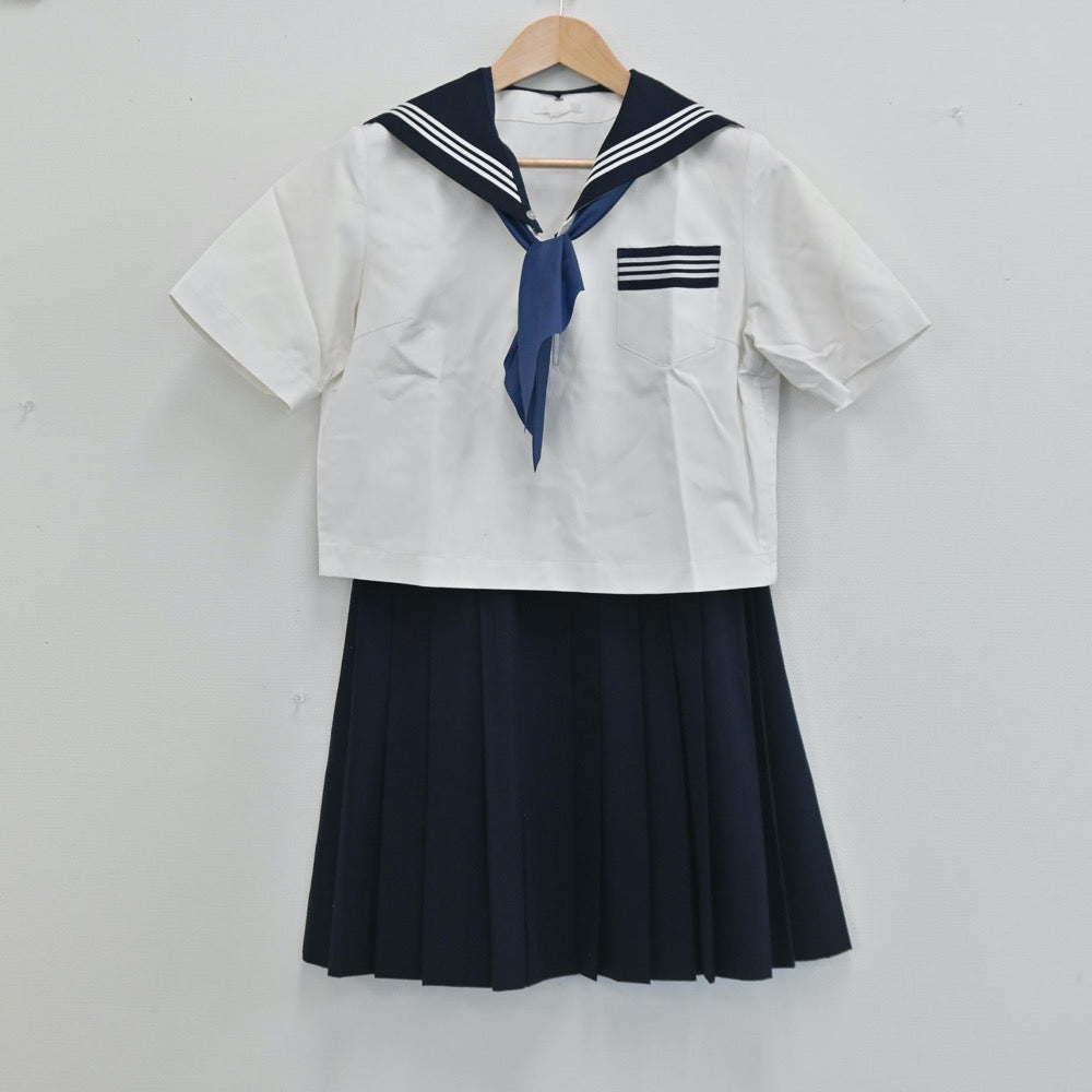 【中古】栃木県 足利女子高等学校 女子制服 5点（セーラー服・スカート）sf002687