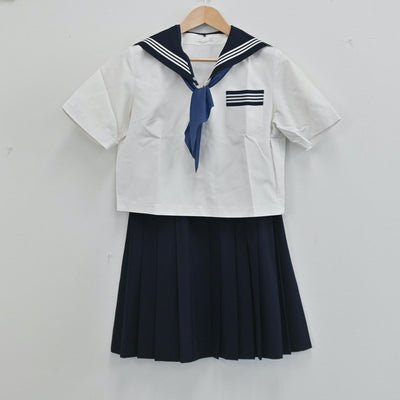【中古】栃木県 足利女子高等学校 女子制服 5点（セーラー服・スカート）sf002687