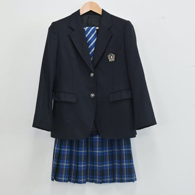 【中古】大分県 クラーク記念国際高等学校 女子制服 5点（ブレザー・シャツ・スカート）sf002694