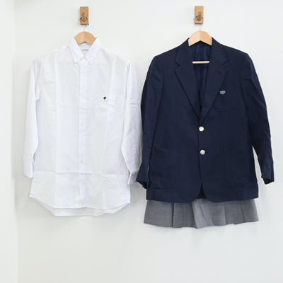【中古】愛媛県 京都市立北野中学校 女子制服 3点（ブレザー・シャツ・スカート）sf002706