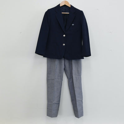 【中古】愛媛県 京都市立北野中学校 女子制服 2点（ブレザー・ズボン）sf002709