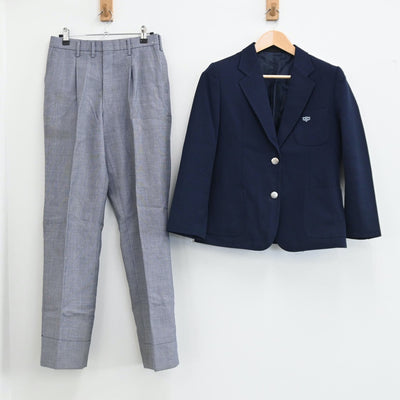 【中古】愛媛県 京都市立北野中学校 女子制服 2点（ブレザー・ズボン）sf002709