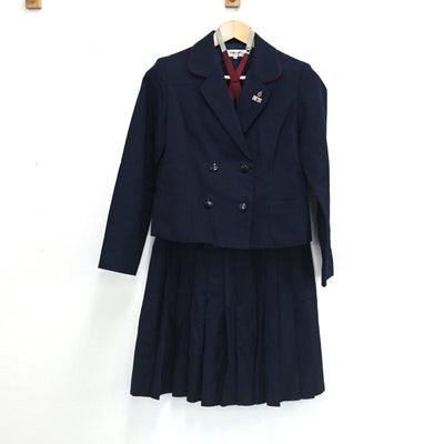 【中古】熊本県 熊本商業高校 女子制服 5点（ブレザー・スカート・スカート）sf002722