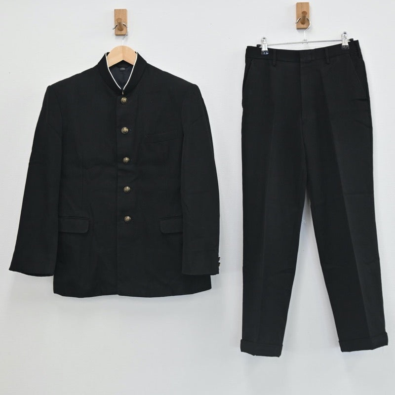 【中古】埼玉県 さいたま市立木崎中学校 男子制服 2点（学ラン・ズボン）sf002727