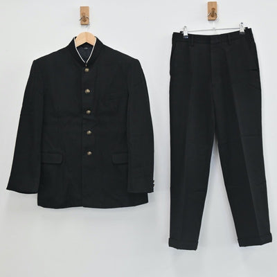 【中古】埼玉県 さいたま市立木崎中学校 男子制服 2点（学ラン・ズボン）sf002727