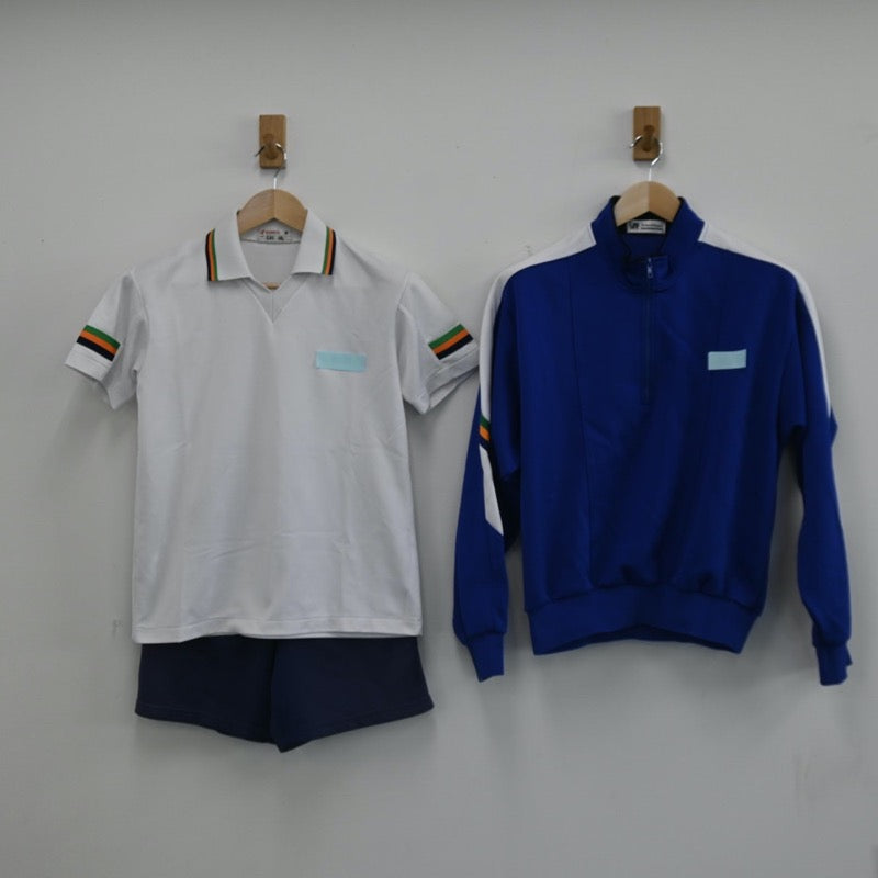 【中古】福岡県 玄界高等学校 女子制服 4点（ジャージ 上・ジャージ 下・体操服 上・体操服 下）sf002744