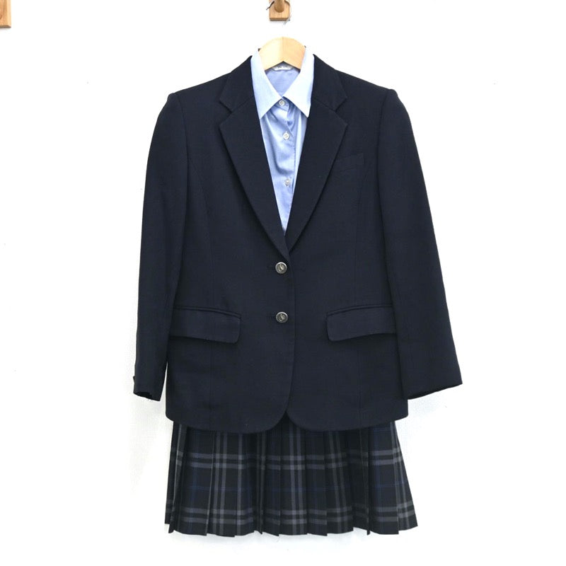 【中古】千葉県 千葉商科大学附属高校 女子制服 3点（ブレザー・シャツ・スカート）sf002765