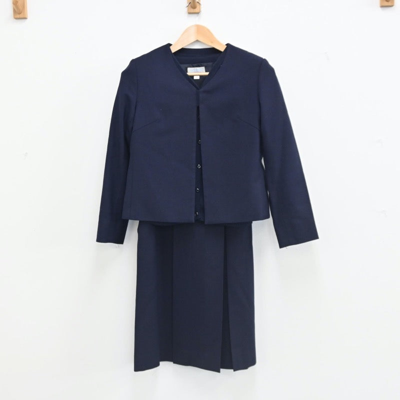 【中古】兵庫県 百合学院高等学校 女子制服 3点（ブレザー・ニット・ジャンパースカート）sf002776