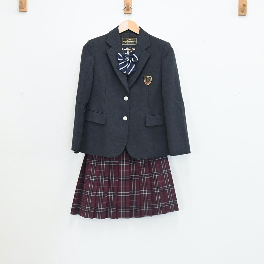 【中古】埼玉県 細田学園高等学校 女子制服 6点（ブレザー・スカート）sf002787