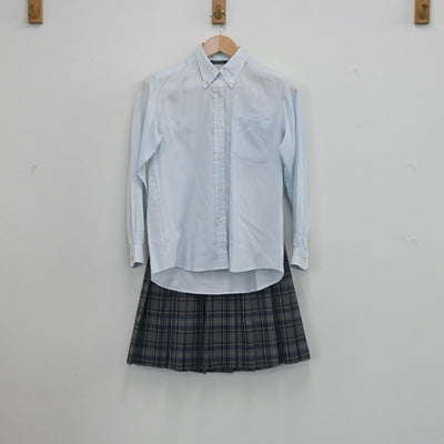 【中古】神奈川県 湘南学院高等学校 女子制服 2点（シャツ・スカート）sf002794