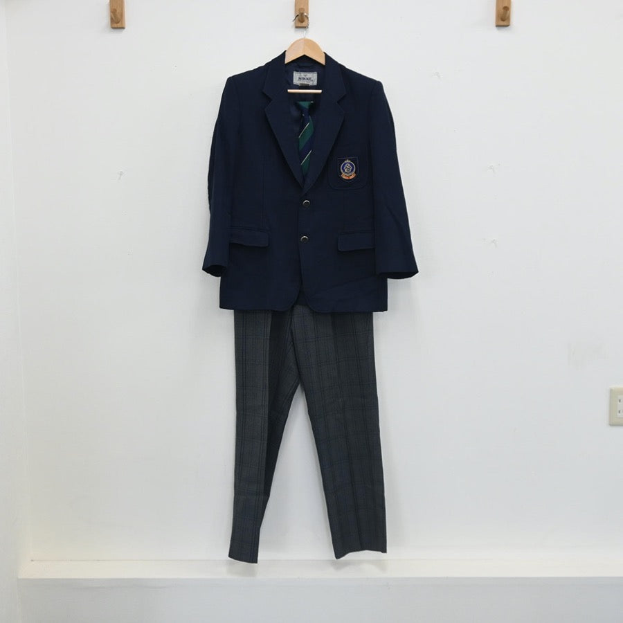 【中古】栃木県 小山第三中学校 男子制服 6点（ブレザー・ニットベスト・シャツ・ズボン・ズボン）sf002813