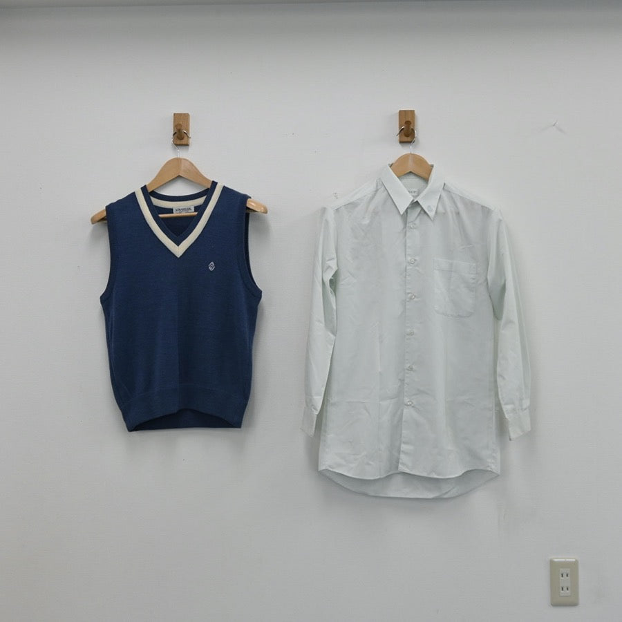 【中古】栃木県 小山第三中学校 男子制服 6点（ブレザー・ニットベスト・シャツ・ズボン・ズボン）sf002813
