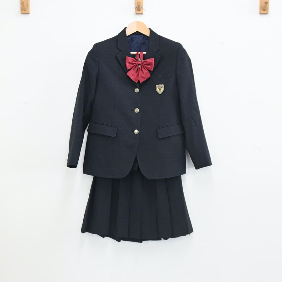 【中古】埼玉県 栄東高等学校 女子制服 7点（ブレザー・ベスト・ニット・スカート・スカート）sf002832