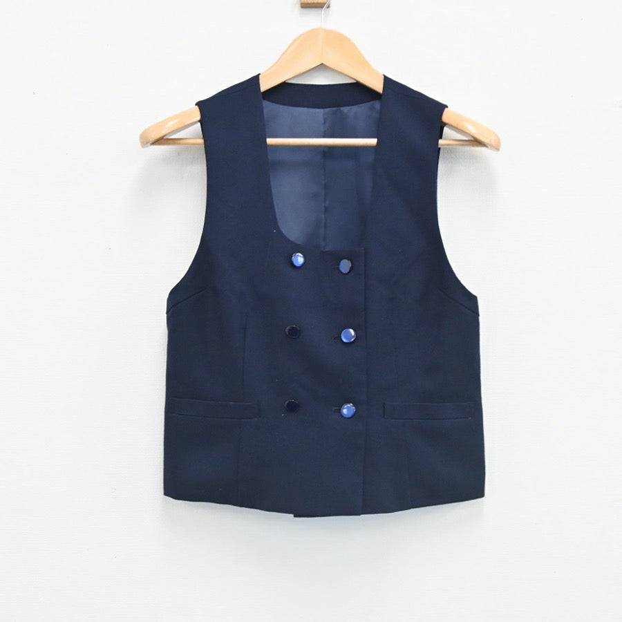 【中古】埼玉県 指扇中学校 女子制服 3点（シャツ・ベスト・スカート）sf002847