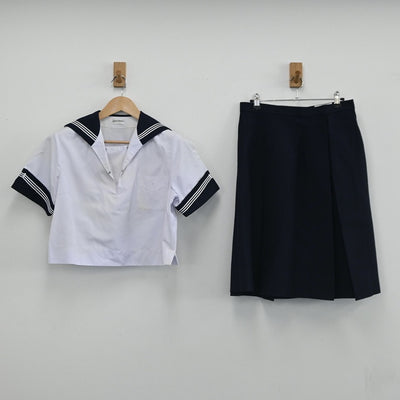 【中古】神奈川県 横浜共立学園高等学校 女子制服 2点（セーラー服・スカート）sf002850