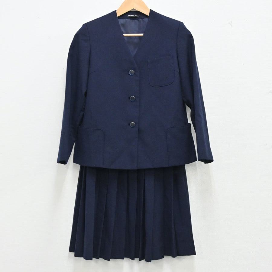 【中古】群馬県 高崎市立殖連中学校 女子制服 3点（ブレザー・ベスト・スカート）sf002891